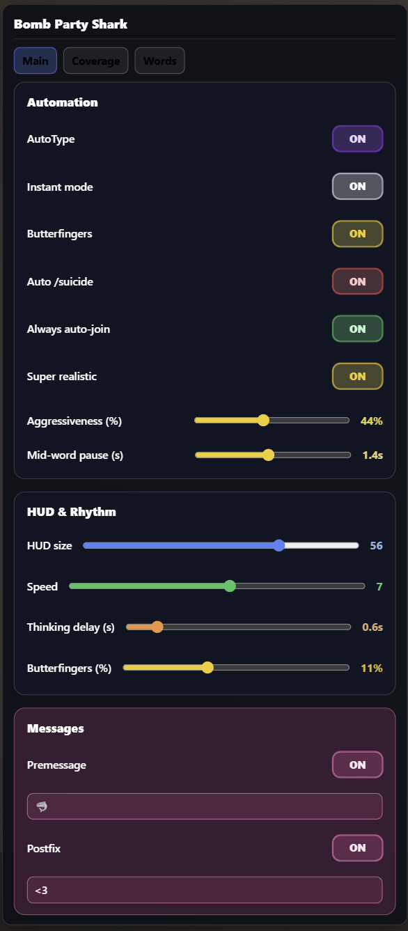HUD main overlay screenshot